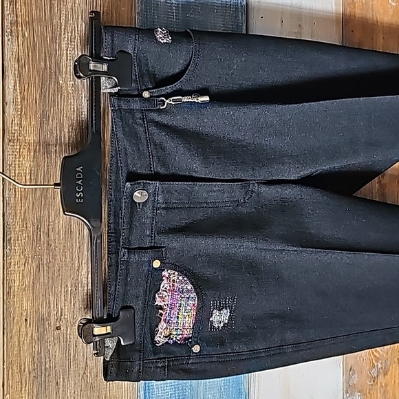 Jean Escada Sport Linda Noir Denim Taille 38 (US 8) - Coupe Droite